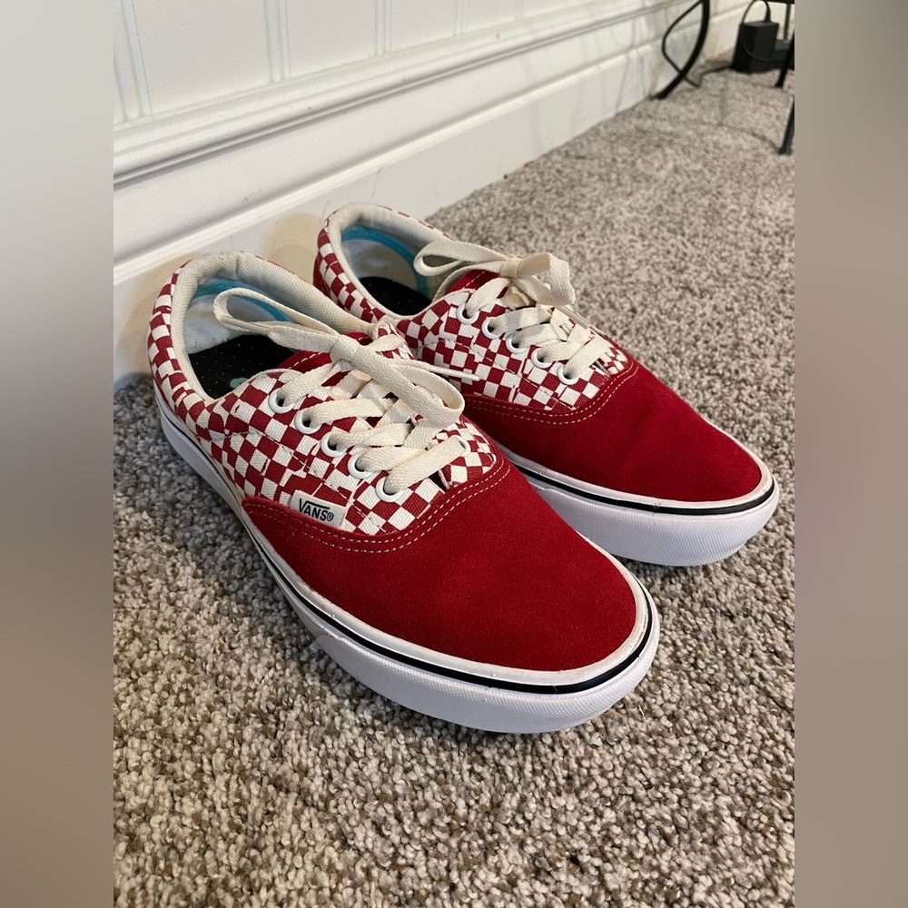 Vans Comfycush Era Tear Check Racing Red/True White